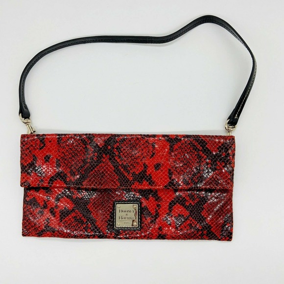 Dooney & Bourke Handbags - Dooney and Bourke Shoulder Bag Red Snakeskin